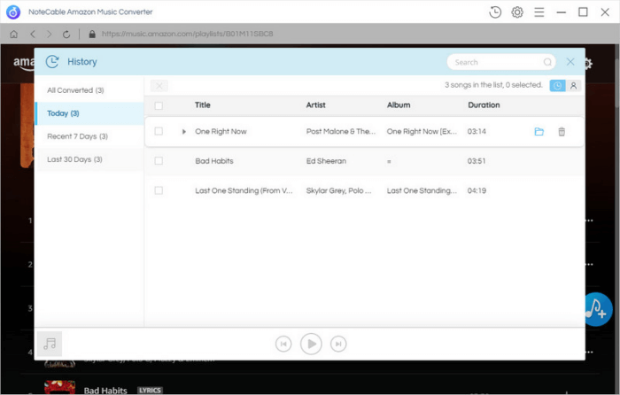 check downloaded songs