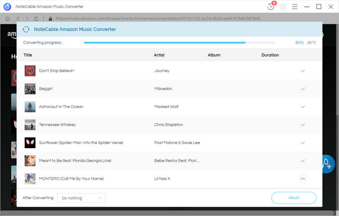 amazon music conversion process