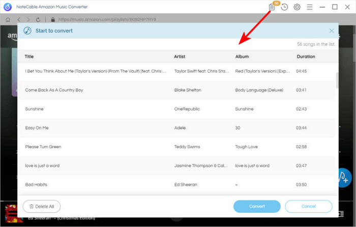 converting amazon music
