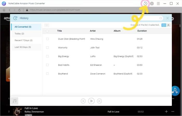 amazon music conversion process