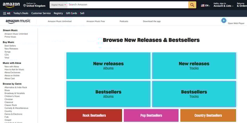 amazon digital music store