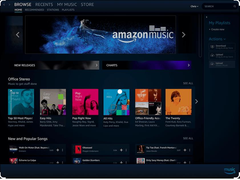 amazon music interface