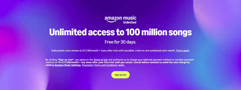 amazon music free trial