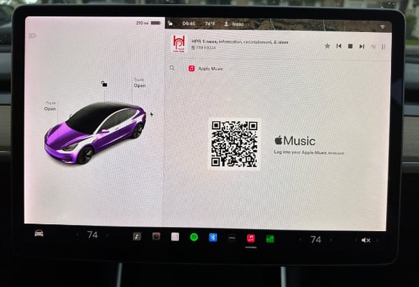 apple music app on tesla