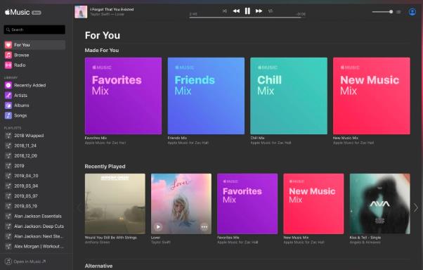 apple music interface
