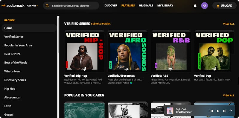 audiomack music sites