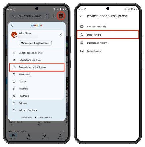 cancel spotify subscription on android