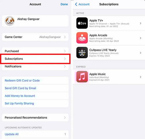 check apple music subscription