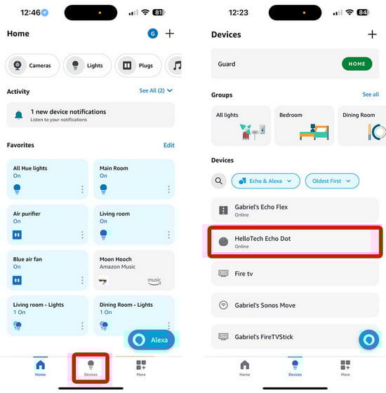 connect phone with echo