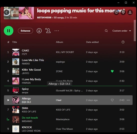 move the songs to another location