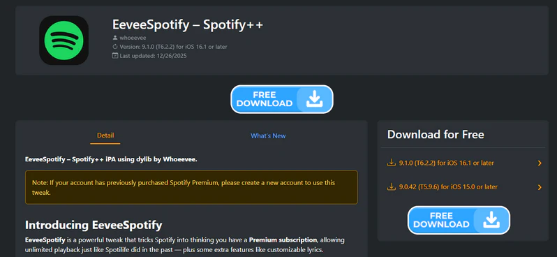 Eeveespotify spotify ipa