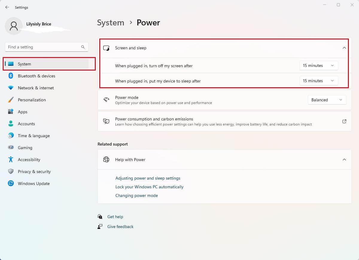 set sleep timer on pc