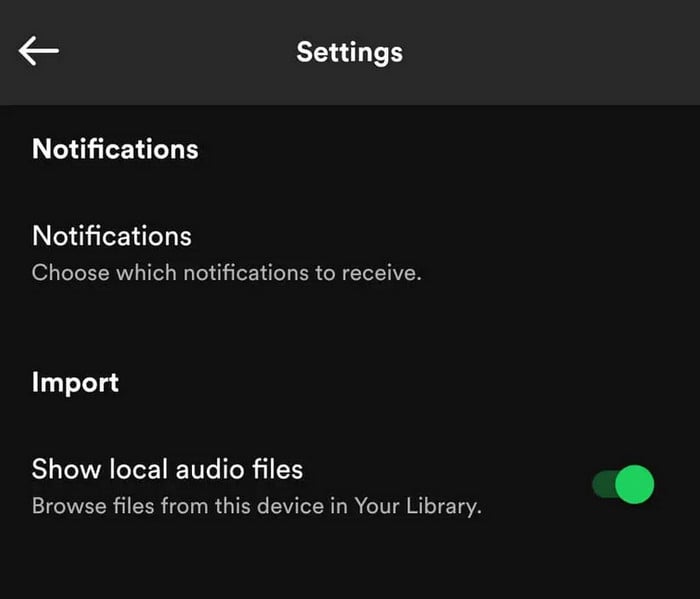 show local audio files