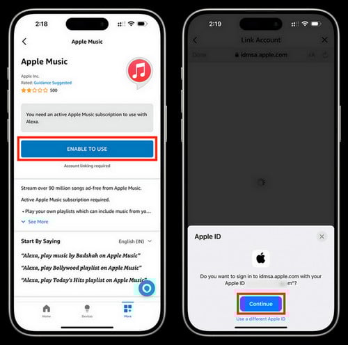 link apple music with echo