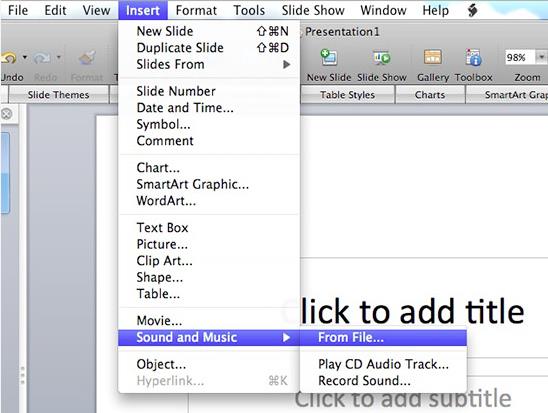 add spotify music to powerpoint on mac