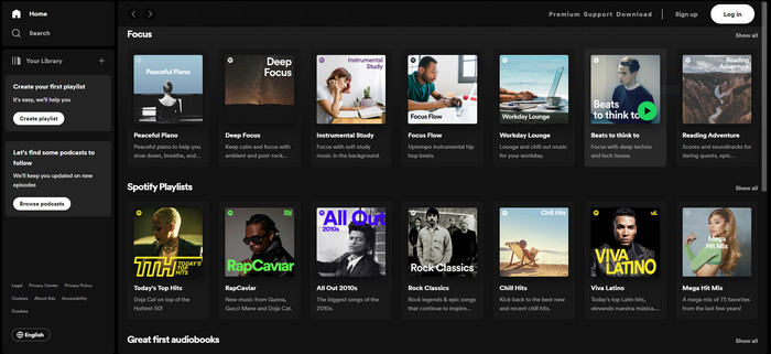 spotify user interface