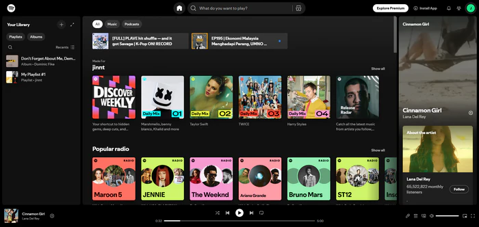 spotify web player