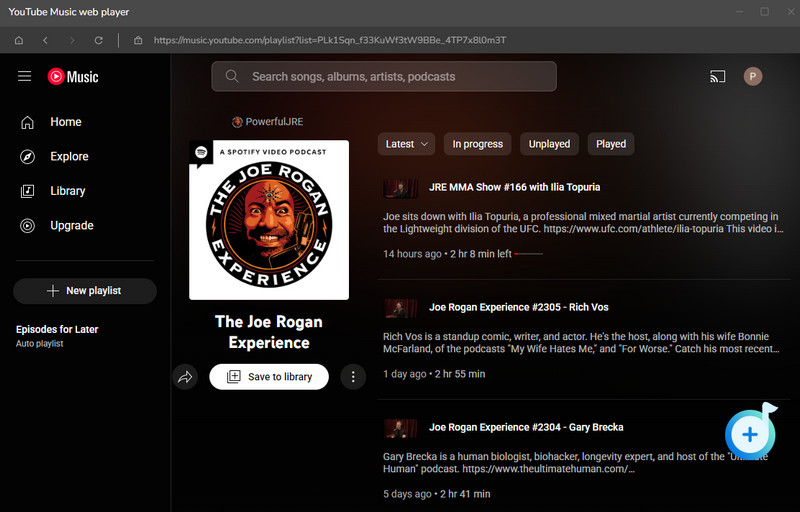 search the podcast to download