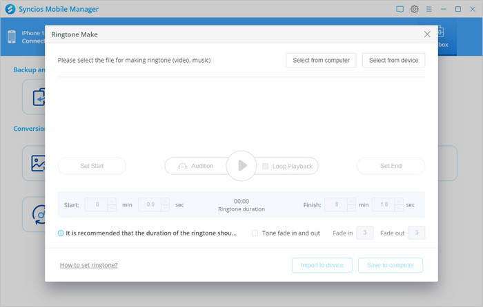 syncios ringtone maker