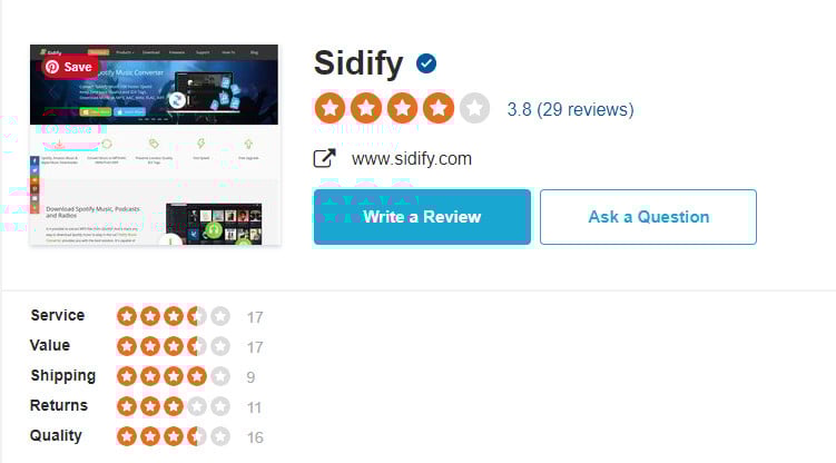 sidify sitejabber user feedback