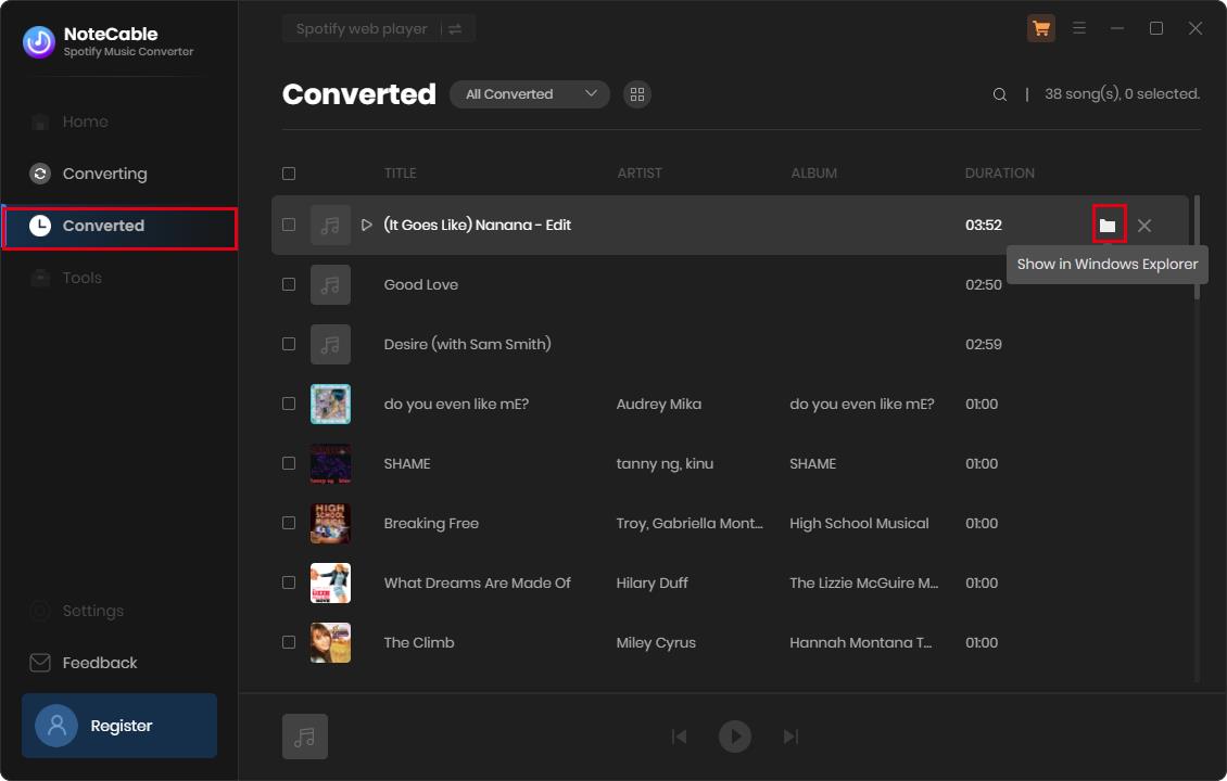 view spotify downloads in mp3 format