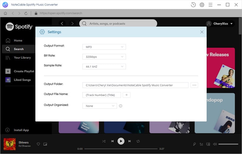 choose mp3 as the output format