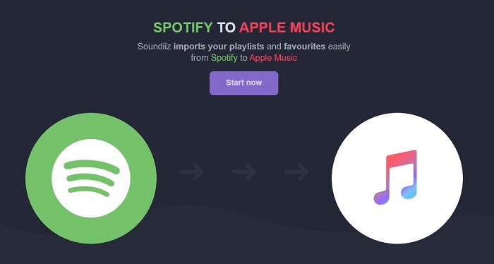 transfer spotify playlist to apple music using Soundiiz